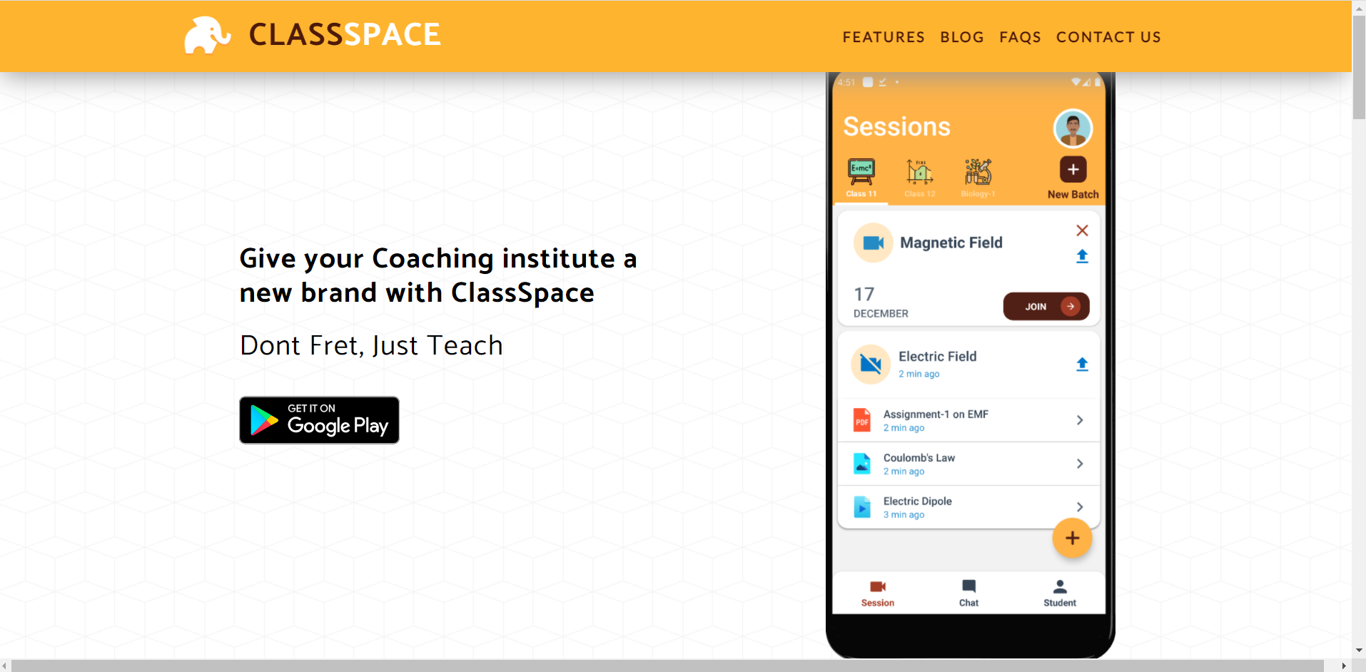 Class Space Web Application